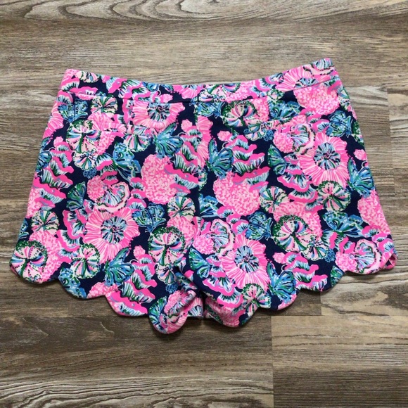 Lilly Pulitzer Buttercup Knit Shorts Oyster Bay Navy Shroom With A View 10 - Picture 3 of 10
